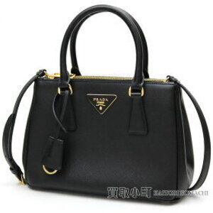 Prada Galleria Bag Saffiano Black Calfskin Triangle Logo Shoulder Crossbody